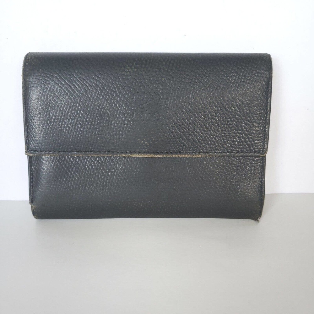 Loewe Black Leather Continental Wallet